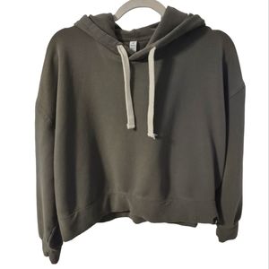 Glyder Women's Vintage Oversized Cropped Hoodie Size Large